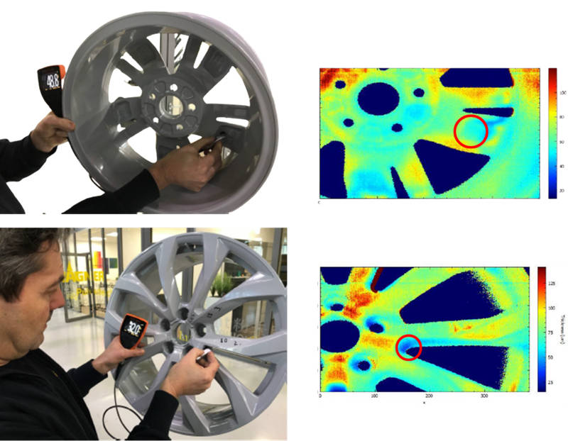 使用涂魔师3D Inline非接触整体膜厚成像系统,弯角、台阶处也能精准出涂层厚度