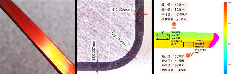 使用涂魔师3D测厚仪测量扁线涂层厚度