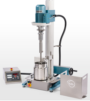 配备ASC刮刀的DISPERMAT® - LC110高粘度分散机