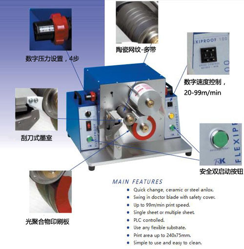 The FlexiProof 100柔版打样机