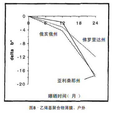 图8 乙烯基聚合物薄膜、户外