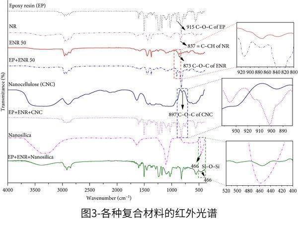 从纯环氧树脂基体和相关复合材料的缺口伊佐德冲击断裂表面的SEM显微照片(图4(a))评估形态。